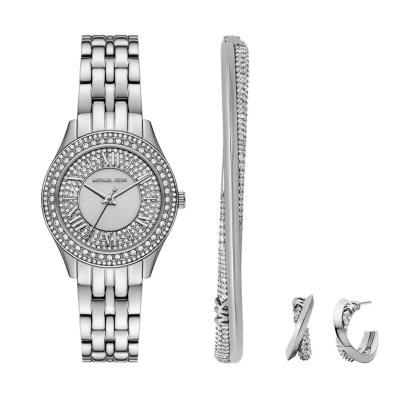 Michael Kors MK4975SET HARLOWE WOMEN 33MM ชุดนาฬิกาและเครื่องประดับ นาฬิกาข้อมือ นาฬิกา ผู้หญิง