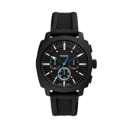 Fossil  FS6099 Machine Chronograph Black Silicone Watch นาฬิกาข้อมือผู้ชาย