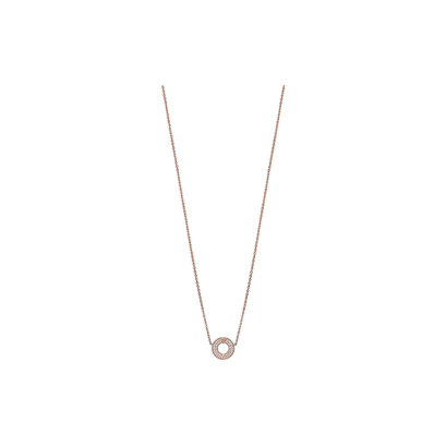 Emporio Armani Rose Gold-Tone Sterling Silver Pendant Necklace EG3588221