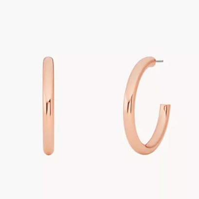 Michael Kors 14K Rose Gold-Plated Small Thin Hoop Earrings MKJ831300791