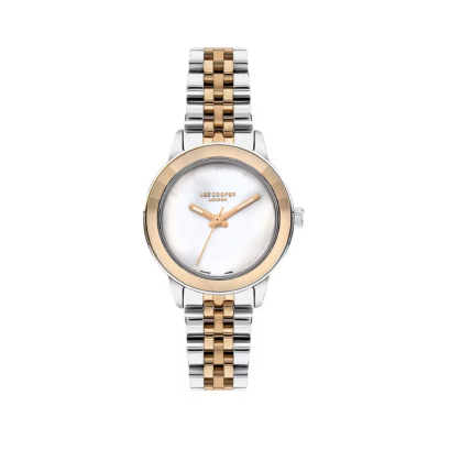 Lee Cooper Women&#039;s Watch, Analog Display and Metal Strap - LC07934.520, Two Tone