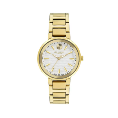 Lee Cooper Women&#039;s 32 MM Gold Analog Metal Strap Watch | LC07972.130