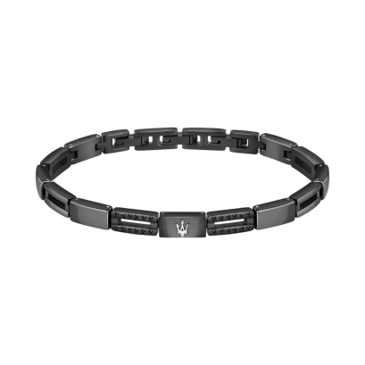 Maserati Jewellery JM223ATZ21  MASERATI BR.CERAMIC+BLACKCRYSTAL BRACELET BASE สร้อยข้อมือ