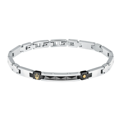 Maserati Jewellery JM224ATZ35  CERAMIC BR W/BLK CER+IP YG&amp;BLK BRACELET BASE สร้อยข้อมือ