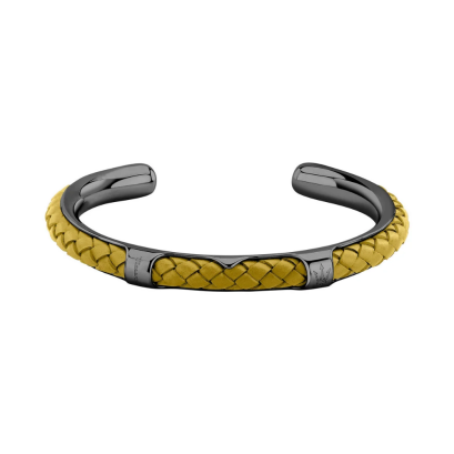 Maserati Jewellery JM226AVE39  LEATHER BANGLE SS DG BRACELET BASE สร้อยข้อมือ