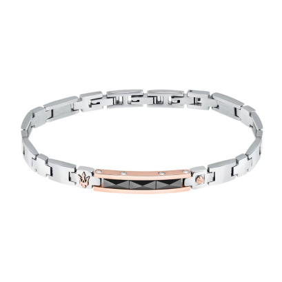 Maserati Jewellery JM423ATZ32  MASERATI BR.BLACK CERAMIC+IPRG BRACELET BASE สร้อยข้อมือ