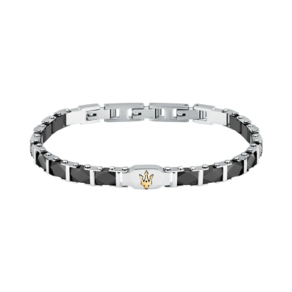 Maserati Jewellery JM424ATZ44  CERAMIC BR SS YG CERAMIC BLACK 18.5+3CM BRACELET BASE สร้อยข้อมือ