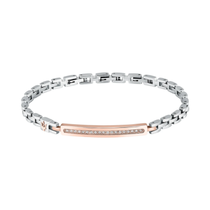 Maserati Jewellery JM424AVD59  ICONIC BR SS RG CRYSTAL 18+3.5CM BRACELET BASE สร้อยข้อมือ