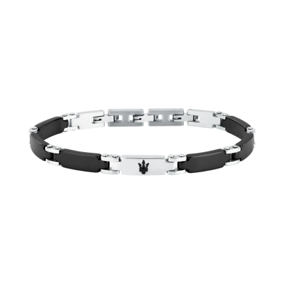 MASERATI JEWELRY JM426ATZ100 CERAMIC BR SS BLACK 19+3CM สร้อยข้อมือ