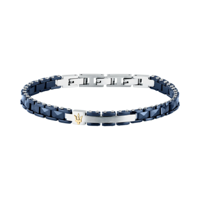 MASERATI JEWELRY JM426ATZ96 CERAMIC BR SS YG CERAMIC BLUE 19+3CM สร้อยข้อมือ