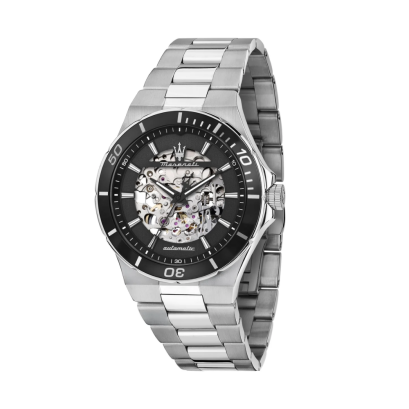MASERATI R8823140020 SFIDA 41MM AUT BLK DIA SS BR Men watch นาฬิกาข้อมือ นาฬิกา ผู้ชาย