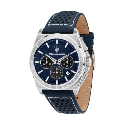 นาฬิกา Maserati Velocitá Chronograph watch Leather Blue R8871652001 นาฬิกาข้อมือผู้ชาย