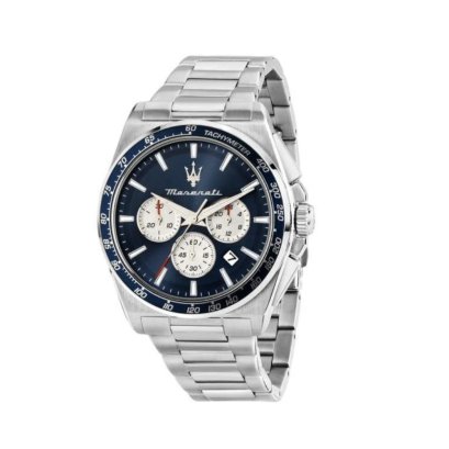 นาฬิกา  Maserati Velocità Chronograph Quartz Watch, Blue, 43 mm, R8873652005 นาฬิกาข้อมือผู้ชาย