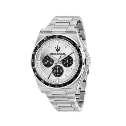 นาฬิกา Maserati Velocità Chronograph Quartz Watch, Silver, 43 mm, R8873652006  นาฬิกาข้อมือผู้ชาย