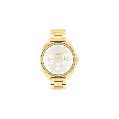 Coach CO14504396 Kitt Chronograph Gold - Silver 38 mm. นาฬิกา นาฬิกาข้อมือ นาฬิกาข้อมือผู้หญิง