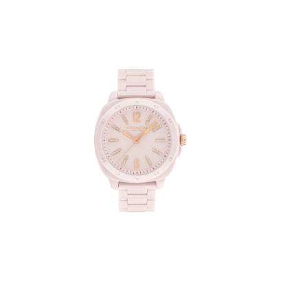 COACH CO14504407 KITT CRYSTAL PINK CERAMIC 38 mm. นาฬิกา นาฬิกาข้อมือ นาฬิกาข้อมือผู้หญิง