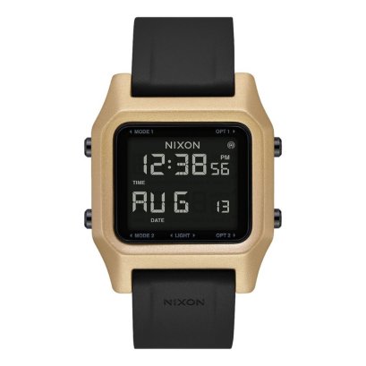 Nixon Staple รุ่น NXA1309010-00 นาฬิกาผู้ชายข้อมือผู้หญิง Digital สีดำ หน้าปัด 39 มม. STAPLE BLACK GOLD