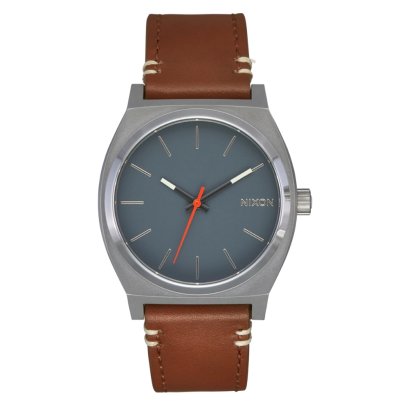 Nixon Time Teller รุ่น NXA13735195-00 นาฬิกาข้อมือผู้ชายและหญิง สายหนัง สีน้ำตาล TIMETELLER LTHR GNMTL BAS SIEN