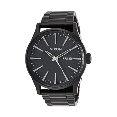 Nixon Sentry รุ่น NXA356001-00 นาฬิกาข้อมือผู้ชาย สายสแตนเลส สีดำ หน้าปัด 42 มม. SENTRY SS AL BLK