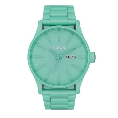 Nixon Sentry รุ่น NXA356343-00 นาฬิกาข้อมือผู้ชาย สายสแตนเลส สีมิ้นต์ หน้าปัด 42 มม.SENTRY SS MINT