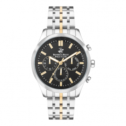 Beverly Hills Polo BP3397X.250 นาฬิกาข้อมือผู้ชาย Chronograph สายสแตนเลส Siver/Black