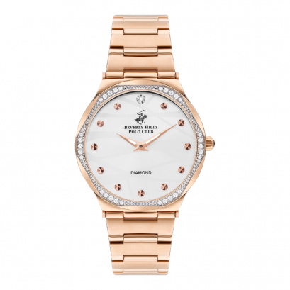 Beverly Hills Polo Club BP3399C.430 นาฬิกาข้อมือผู้หญิง สายสแตนเลส Rose Gold