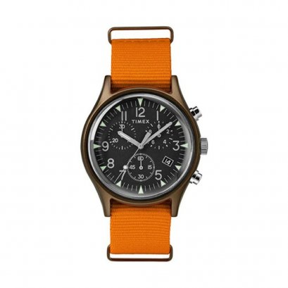 Timex MK1 ALUM CHRONO ORA นาฬิกาข้อมือผู้ชายและผู้หญิง สีส้ม