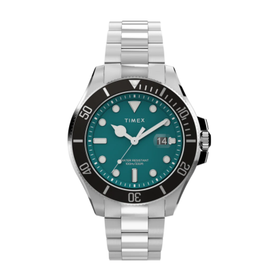 Timex TW2V91900 HARBOR 43M  AVENTURINE  Stainless Steel Bracelet Watch  นาฬิกา นาฬิกาข้อมือ นาฬิกาข้อมือผู้ชาย