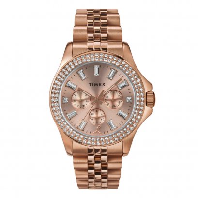TIMEX TW2V96700 Kaia x BCRF นาฬิกาข้อมือผู้หญิง สายสแตนเลส สีโรสโกลด์ หน้าปัด  40 มม.