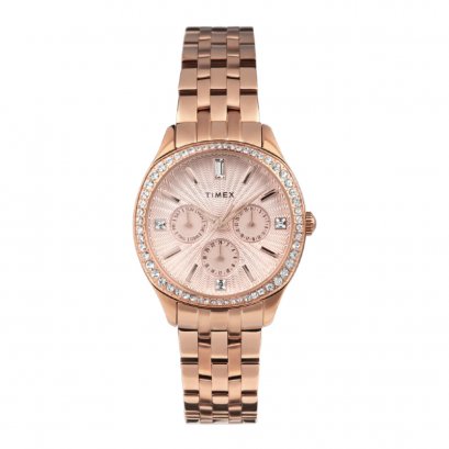 TIMEX TW2W17800 Ladies นาฬิกาข้อมือผู้หญิง สายสแตนเลส สีโรสโกลด์ หน้าปัด 36 มม.