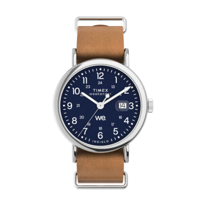 Timex TW2W86800 Weekender 40mm Leather Strap Watch