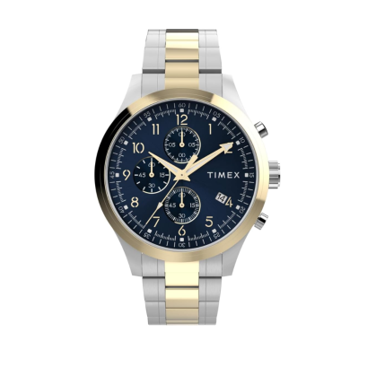 Timex  TW2Y01500 M  Dress Chronograph TWOTONE นาฬิกา นาฬิกาข้อมือ นาฬิกาข้อมือผู้ชาย