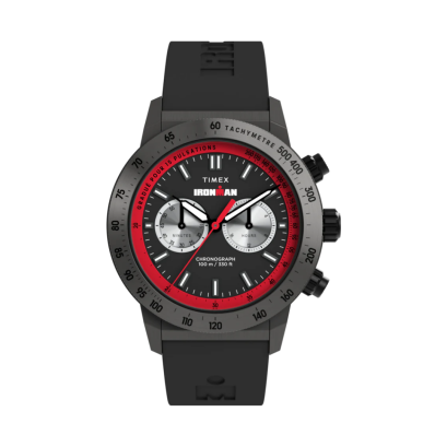 Timex  TW2Y01900 IRONMAN Challenger Chronograph 44mm Silicone Strap Watch GUN METAL นาฬิกา นาฬิกาข้อมือ นาฬิกาข้อมือผู้ชาย