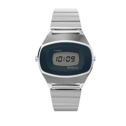 Timex TW2Y06100 Q Timex&reg; 1975 SSQ Digital Reissue นาฬิกา นาฬิกาข้อมือ นาฬิกาผู้หญิงและผู้ชาย