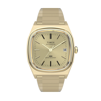 Timex TW2Y07200  E LINE 34MM Automatic  1983 GOLDTONE นาฬิกา นาฬิกาข้อมือ นาฬิกาผู้ชาย
