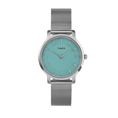 Timex TW2Y10100 TRANSCEND 34mm Stainless Steel Bracelet Watch  SILVER นาฬิกา นาฬิกาข้อมือ นาฬิกาข้อมือผู้หญิง