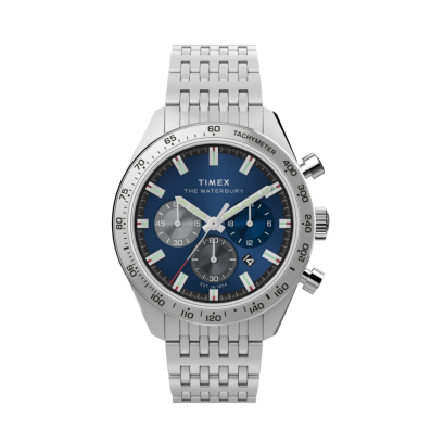 Timex  TW2Y18500 Waterbury Traditional Chronograph 41mm Stainless Steel Bracelet Watch   นาฬิกา นาฬิกาข้อมือ นาฬิกาข้อมือผู้ชาย