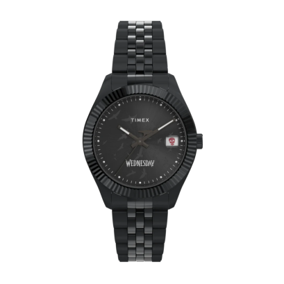 Timex TW2Y19600 Timex x Wednesday Timex Legacy 36mm Stainless Steel Bracelet Watch BLACK นาฬิกา นาฬิกาข้อมือ นาฬิกาข้อมือผู้ชาย