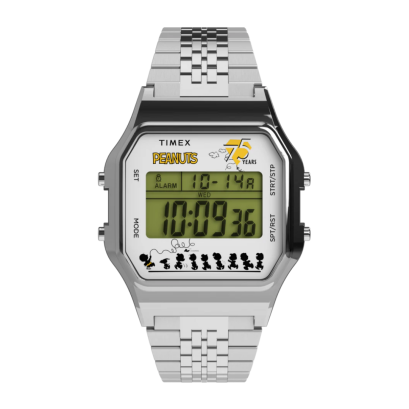 Timex TW2Y20000 Timex x Peanuts T80 75th Anniversary Edition 34mm Stainless Steel Bracelet Watch  นาฬิกา นาฬิกาข้อมือ นาฬิกาข้อมือผู้ชาย