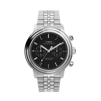 Timex TW2Y23400  Waterbury Metropolitan Chronograph 41mm Stainless Steel Bracelet Watch  นาฬิกา นาฬิกาข้อมือ นาฬิกาข้อมือผู้ชาย