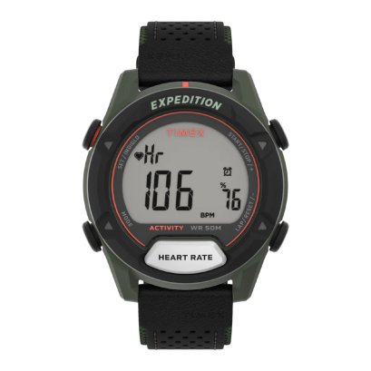 TIMEX TW4B27000 Expedition® Trailblazer+  นาฬิกาข้อมือผู้ชาย สายผ้า+ซิลิโคน สีเขียว หน้าปัด 43 มม.