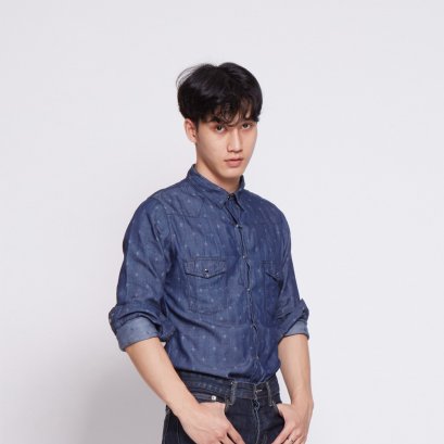 เสื้อยีนส์แขนยาว พิมพ์ลาย LG77