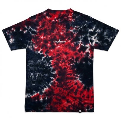 เสื้อยืด TIE-TILL-DYE - RED &amp; BLACK