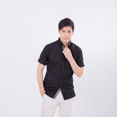 เสื้อเชิ้ต  Stripe Black White