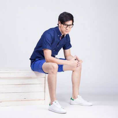 เสื้อเชิร์ต Stripe Red Yellow Blue