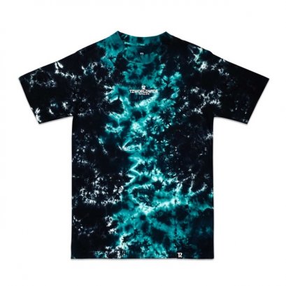 เสื้อยืด TIE-TILL-DYE - GREEN &amp; BLACK