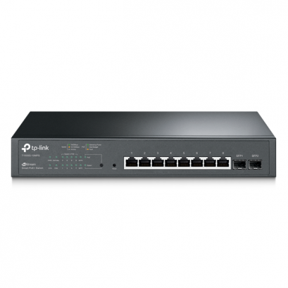 TP-LINK T1500G-10MPS JetStream 8-Port Gigabit Smart PoE+ Switch with 2 SFP Slots
