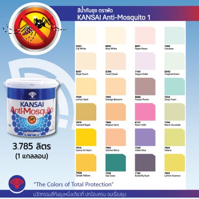 สีน้ำกันยุง กันไซแอนตี้มอสคิโต้ 1 ชนิดเนียน 1 GAL.
