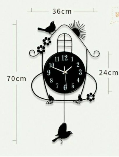 นาฬิกานก - ดำ