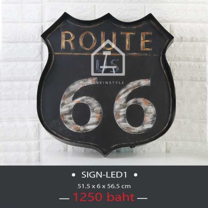  US 66 -  Iron Walled LED lights